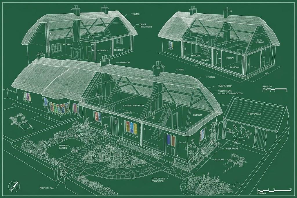 Architectural blueprint model of a home assessed by Ian Attard